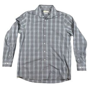Michael Michael Kors No Iron Dress Shirt Black Multi Plaid Men’s Size 16‎ 34/35